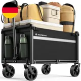 Bollerwagen Faltbar, 330LBS Klappbar Handwagen, Robust Einkaufstrolley Gartenwag