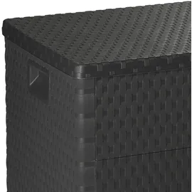 vidaXL Garten-Aufbewahrungsbox Anthrazit 120x56x63 cm PP Rattan
