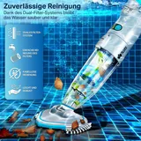 tillvex Poolsauger mit Akku - bis zu 15 m3 | Pool Bodensauger elektrisch | Poolreiniger mit Filter & 2-Geschwindigkeits-System | Handsauger Reinig...