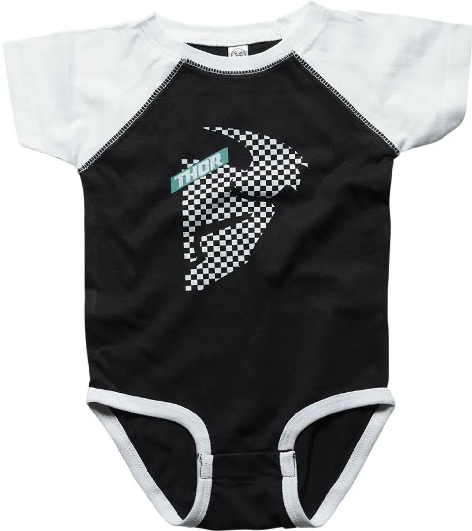 Thor Infant Headchecked Supermini Baby Strampler, schwarz, Größe 0 - 6 Monate