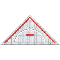 Maped Geometrie-Dreieck Technic Plastik 26cm transparent Kunststoff-Etui