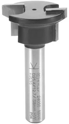 ENT Verleimfräser für Schubladen für stabile Leimverbindungen S: 12 mm SL: 40 mm