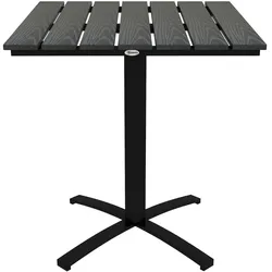 Outsunny Gartentisch Aluminium, Holz-Kunststoff-Verbundwerkstoffe