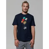 wat? APPAREL T-Shirt Balloon Spaceman in Dunkelblau | Gr.: 54