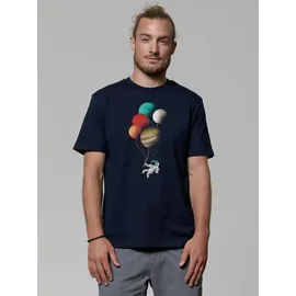 wat? APPAREL T-Shirt Balloon Spaceman in Dunkelblau | Gr.: 54