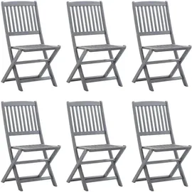 vidaXL Klappbare Gartenstühle 21,9 x 44,7 x 91 cm braun 4 St.