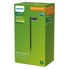 Philips Sockelleuchte Kunststoff, Metall 54,0 cm Solar 1,5 W schwarz