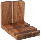 Cole & Mason H722134 Buckland Kochbuchständer und Tablet Ständer aus Akazienholz, Kochbuchhalter für Küche, Nicht für die Spülmaschine geeignet