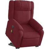 vidaXL Massagesessel mit Aufstehhilfe Polyester 95 x 99 x 0 cm Weinrot
