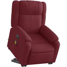 vidaXL Massagesessel mit Aufstehhilfe Polyester 95 x 99 x 0 cm Weinrot