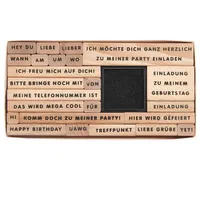 Rico Design Stempelset Einladung zum Geburtstag 22 tlg.