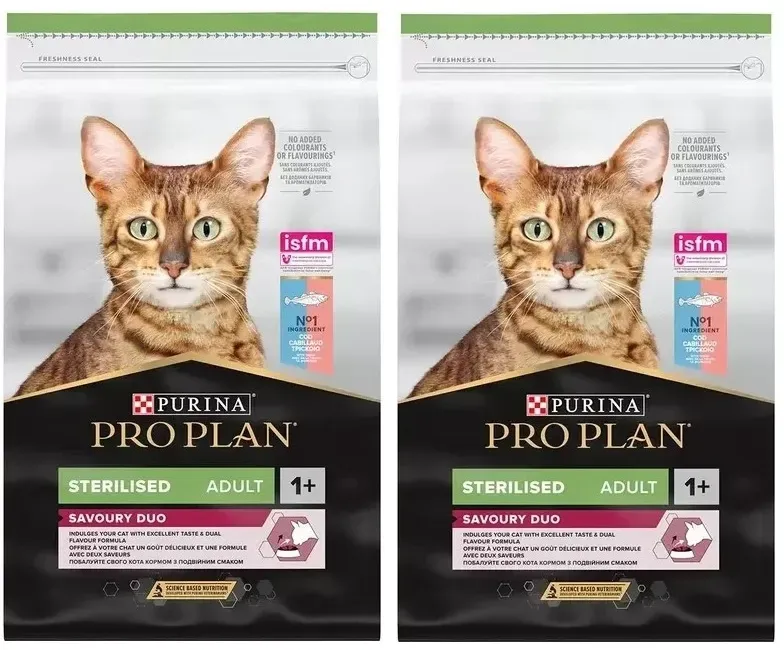 PURINA Pro Plan Katze Sterilisiert Kabeljau und Forelle 2x10kg (Rabatt für Stammkunden 3%)