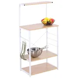 Hti-Living Küchenregal 40 x 30 x 180 cm Weiß