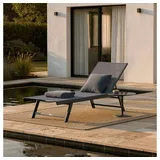 Home Deluxe Nailea Gartenliege – Anthrazit Oder Weiß, Stahl, Polyester (192 X 60 X 32–96 Cm) Verstellbare Rückenlehne Und Zeitloses Design Gartenliege Stahl Polyester
