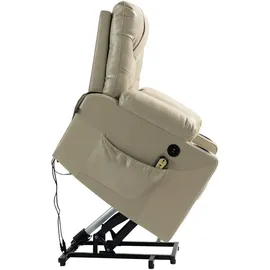 CLP Sessel Andover Kunstleder Creme,