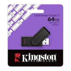 Kingston 64 GB DataTraveler Exodia 3.2 Gen1 USB-Stick Schwarz