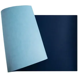 Exacompta Schreibunterlage 29164E marineblau/himmelblau, Kunstleder blanko, 90 x 43cm