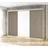 A&J MöbelLand Schwebetürenschrank IOSA 200 x 215 x 59,5 cm Weiß/Schwarz