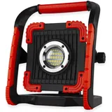 REV Ritter REV 2620011810 POWER FLOOD, LED Arbeitsleuchte mit Akku, 30W, 3000lm, IP54, schwarz-rot