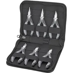 KNIPEX Elektronikzangen-Set mit Werkzeugen für Arbeiten an elektronischen Bauteilen 220 mm - 002017