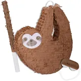 Relaxdays Piñata Faultier 3tlg. Braun