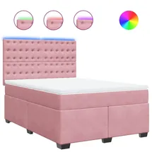 vidaXL Boxspringbett 140 x 200 cm Rosa