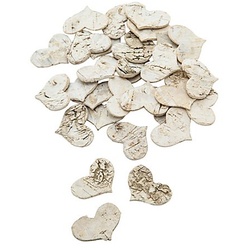 Herzen aus Birkenrinde, 3,5 cm, 30 Stück