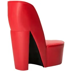 vidaXL Stuhl in Stöckelschuh-Form Rot Kunstleder