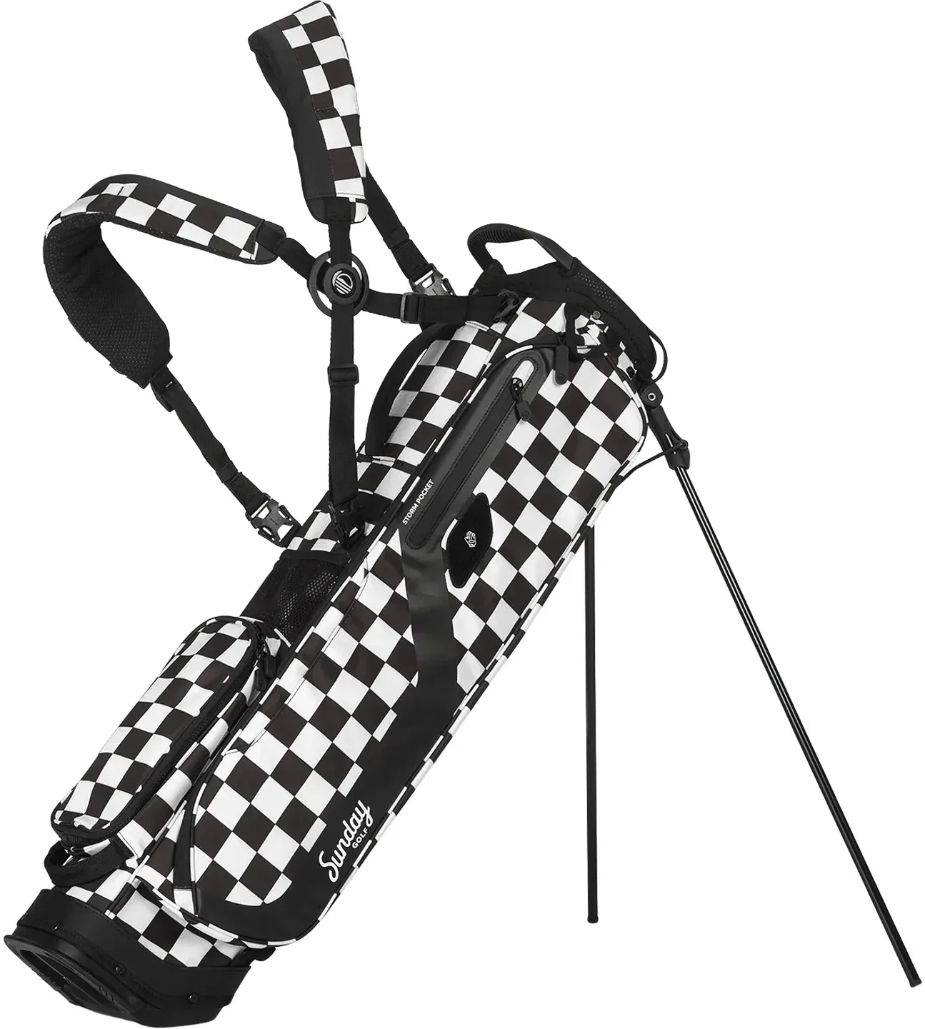 Sunday Golf Standbag El Camino, schwarz/weiss