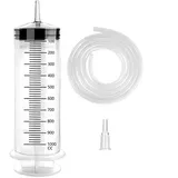Große Spritze Mit Schlauch Ölabsaugspritze 1000mL Ölspritze Ölpumpe Handpumpe mit Füllstandanzeige Ölpumpe Handpumpe mit Füllstandanzeige Ölabsaugpumpe für Motor Auto Getriebe Hinterachsöl