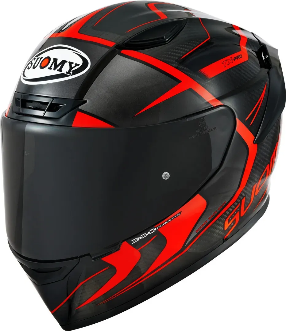 Suomy TX-Pro Advance 2023 Helm, zwart-rood, XS Voorman