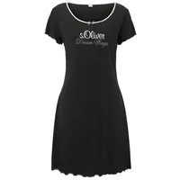 S.Oliver Damen Nachthemd schwarz Gr.44/46