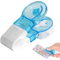 1 Stück tablettenausdrücker ausdrückhilfe, tablettenspender, tragbare pillendose, Pillenspender für ältere Menschen, Behinderte