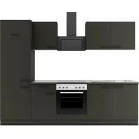 OPTIFIT Küchenzeile Madrid420 270 cm Anthrazit
