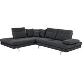 Calia Italia Ecksofa »Toby Wing, L-Form, Designsofa mit Sitzkomfort«, Sitztiefenverstell.,wahlw. mit Kissen-Set, Füße chrom glänzend,