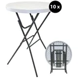 Baumarktplus Stehtisch klappbar Ø 80 cm Tischplatte Höhe 110 cm Stahlgestell Partytisc...