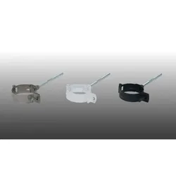 Rohrschelle für Alu Dachrinne HT 90 – Pressblanke Befestigungsschelle aus Aluminium – ideale Befestigungsschelle für Fallrohre