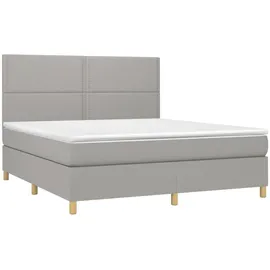 vidaXL Boxspringbett 180 x 200 cm Grau