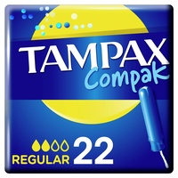 Tampax Compak Regulxe4re Tampons mit Applikator x22, Schutz gegen Auslaufen und Diskretion, Gefxfchl von Frische