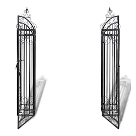 vidaXL Gartentor Schmiedeeisen 122 x 20,5 x 134 cm schwarz