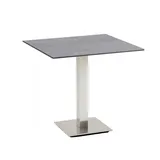 Niehoff Bistro Edelstahl - 68 x 68 cm HPL Granit-Design