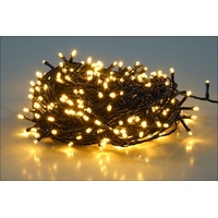 LED Lichterkette warm weiß mit Dual Timer - 80 LED / 6 m - Weihnachts Beleuchtung für den Innen- und Außenbereich - Advent Winter Garten Deko mit Zeitschaltuhr für Morgens/Abends Batterie betrieben