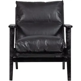 Woood Sessel Houston Leder 71 x 86 x 71 cm schwarz