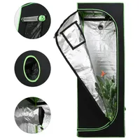 Randaco Gewächshaus Growbox Growzelt Grow Tent 60x60x180cm mit Sichtfenster, mit Sichtfenster, Regulierbare Belüftungsöffnungen, UV-Schutz, Langlebig 60 cm x 180 cm