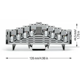 WAGO 727-220 Rangierklemme 7.62mm Zugfeder Belegung: L Grau 50St.