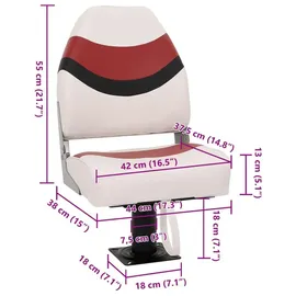 vidaXL Bootssitze mit Podest 2 Stk. 360° Drehbar
