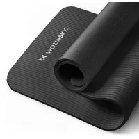 wozinsky Gymnastikmatte, 181 x 63 x 0,9 cm Dick, Schwarz