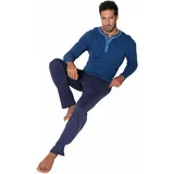 AUTHENTIC LE JOGGER Pyjama AUTHENTIC LE JOGGER Gr. 48/50, blau (blau-gestreift-marine) Herren Homewear-Sets in langer Form