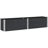 vidaXL Hochbeet 250 x 50 x 54 cm Schwarz