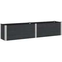 vidaXL Hochbeet 250 x 50 x 54 cm Schwarz